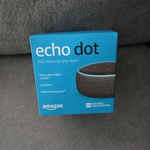 Brand new in sealed box. Amazon Echo Dot 3rd generation